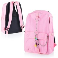 Рюкзак  43,5х29х13см 1 отделение на молнии, 4 кармана, брелок навес, металлические цепи, розовый  Sanvero  BP67002