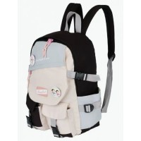 Рюкзак  42х28х18см 1 отделение на молнии, 6 карманов, черный бежевый голубой  Sanvero  BP22003