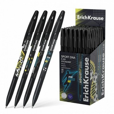 Ручка шариковая R-301 Sport DNA Stick&Grip синяя  0,7мм 61006 ErichKrause 50/400/3200