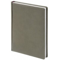 Ежедневник датированный 2026 А5 146х206 168 листов линия, твердая обложка, кожзам Velvet серый, 60г/м2 3-123/13-26 Bruno Visconti