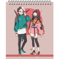 Блокнот 100 листов А6+ 145х115 клетка, спираль, обложка матовый пластик Hello №3 на резинке, 70г/м2 БХПСК61003933 Эксмо
