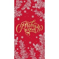Миленд/Конверт для денег. С Новым годом! Веточки на красном/ЗСС-0017/ Миленд/Конверт для денег. С Новым годом! Веточки на красном/ЗСС-0017/