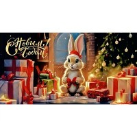 Миленд/Конверт для денег. С Новым годом! Зайка с подарками/1-05-0272/ Миленд/Конверт для денег. С Новым годом! Зайка с подарками/1-05-0272/