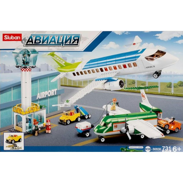 Sluban Игрушка   Конструктор. Авиация. Аэропорт с фигурками/731 дет M38-B0930 Китай