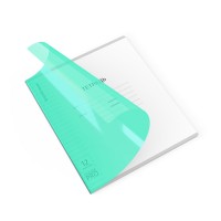 Тетрадь 12 листов А5+ 170х203 линия, пластиковая обложка Классика CoverPro Vivid бирюзовый, 60г/м2 56441 ErichKrause 10/280