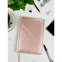 Ежедневник недатированный А5 160 листов, линия, твердая обложка, поролон, кожзам сариф эконом Escalada Илон Маск золотисто-бежевый, блинтовое тиснение 70г/м2 67201 Феникс 15/30