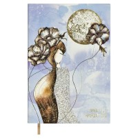 Ежедневник недатированный А5 160 листов, линия, интегральная обложка, кожзам наппа Escalada Лина Крейда Анемоны, тиснение фольгой 70г/м2 67265 Феникс 15/30 Ежедневник недатированный А5 160 листов, линия, интегральная обложка, кожзам наппа Escalada Лина Крейда Анемоны, тиснение фольгой 70г/м2 67265 Феникс 15/30