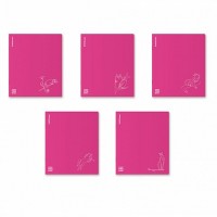 Тетрадь 48 листов А5+ 170х203 клетка, пластиковая обложка CoverProBook Silhouette розовая 60г/м2 61958 ErichKrause 5/100