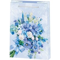 Мир открыток/Пакет бумажный ламинированный. Букет/135 x 180 x 60/10-20-189MS/