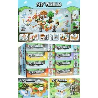 NoName Игрушка   Конструктор. My World. Локации мира/33-39 деталей KNS1831 Китай ассортимент