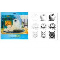 Скетчбук 32 листа А4 290х290 спираль Premium Кошкин дом 160г/м2 32Т3лАпс_31559 Хатбер 2/22 087459