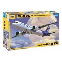 Сборная модель пластиковая Пассажирский Авиалайнер МС-21-300 104 детали 7033 Звезда