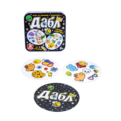 ДесятоеКорол Игра 95 ИгрыВТабакерке Дабл. Найди парочки/жестяная коробочка 05391 Россия
