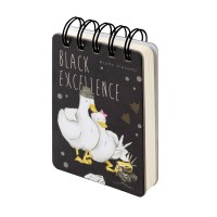 Блокнот 108 листов А7 линия, гребень, твердая обложка Smart Journal Black Exellence ассорти, бежевая бумага, 80г/м2 3-559/04 Bruno Visconti 40/240