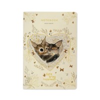 Тетрадь 40 листов А5 клетка Котики приносят счастье матовая ламинация софт-тач, фольга золото, бежевая бумага, 70г/м2 7-40-001/174 Bruno Visconti 24/96 Тетрадь 40 листов А5 клетка Котики приносят счастье матовая ламинация софт-тач, фольга золото, бежевая бумага, 70г/м2 7-40-001/174 Bruno Visconti 24/96