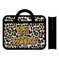 Папка на молнии А4 33х26см пластиковая с ручками Be wild расширение 7,5см ПМ-А4-25 Пчелка