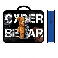 Папка на молнии А4 33х26см пластиковая с ручками Cyber Bear расширение 7,5см ПМ-А4-26 Пчелка