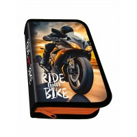 Пенал 1 отделение 19x11,5см Крутой байкер ПО-02 Пчелка Пенал 1 отделение 19x11,5см Крутой байкер ПО-02 Пчелка