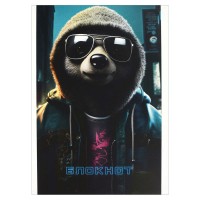 Блокнот 40 листов А6 клетка Крутой ленивец 60г/м2 68135 Феникс 10/120