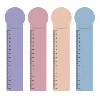 Закладка пластиковая Набор 4шт Soft Manga шкала 15см, ассорти 61223 ErichKrause 12/144