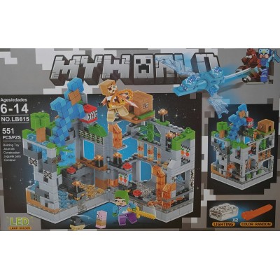 NoName Игрушка 551  Конструктор. Фигурки из кубиков. Серый с драконом/551 деталь KNS1437 Китай