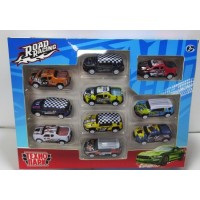 Технопарк Игрушка  Road Racing Набор машин. Суперкар/6,8 см, металл RR-SET-0177-R Китай 10 шт, ассортимент