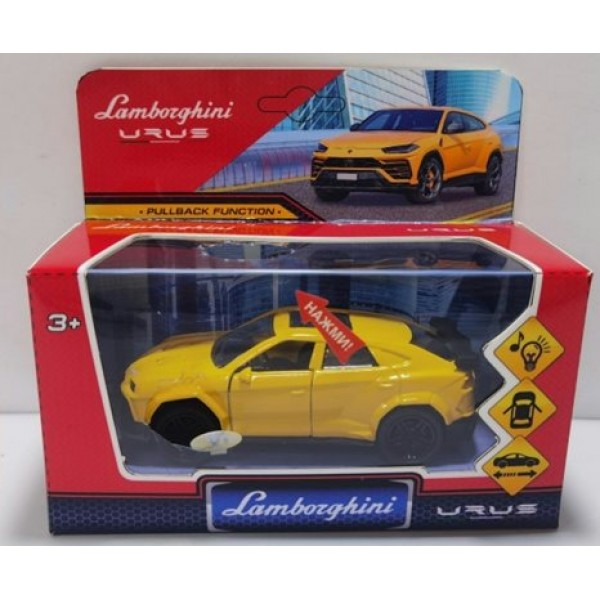 Технопарк Игрушка   Машина. lamborghini urus/12 см, металл, свет, звук, инерционная 2312C0055-R Китай