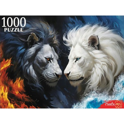 Рыжий кот Пазл 1000 Черный и белый лев П1000-3062 Россия Рыжий кот Пазл 1000 Черный и белый лев П1000-3062 Россия