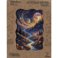 DreamWoods Пазл 126 ФигурнПазлы Лунная ночь/дерев Р-078 Россия