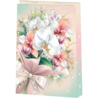 Мир открыток/Пакет бумажный ламинированный. Букет орхидей/260 х 327 х 136/10-41-235/