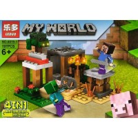 NoName Игрушка   Конструктор. Фигурки из кубиков. My world. Поселение 1/197 деталей KNS1656 Китай