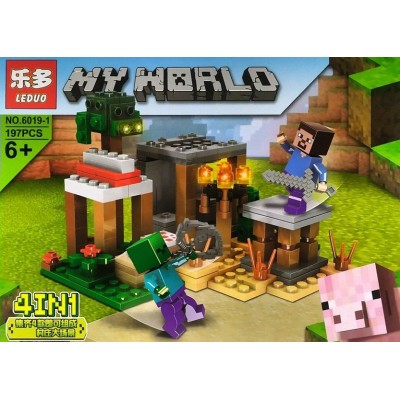 NoName Игрушка   Конструктор. Фигурки из кубиков. My world. Поселение 1/197 деталей KNS1656 Китай