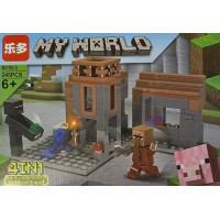 NoName Игрушка   Конструктор. Фигурки из кубиков. My world. Поселение 3/245  деталей KNS1656 Китай