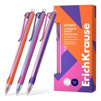 Ручка шариковая автоматическая Nymph Matic Carribean Sunset синяя 0,7мм 61087 ErichKrause 12/144/1728 Ручка шариковая автоматическая Nymph Matic Carribean Sunset синяя 0,7мм 61087 ErichKrause 12/144/1728