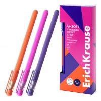 Ручка гелевая G-Soft Stick Caribbean Sunset синяя 0,38мм 61295 ErichKrause 12/144/1728