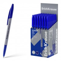 Ручка шариковая Slender Stick Grey Super Glide Technology синяя 0,7мм вентилируемый колпачок 63083 ErichKrause 50/200/2400