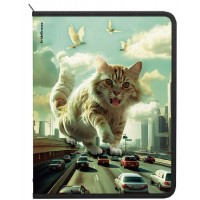 Папка для тетрадей А4+ 25,1x33мм пластиковая на молнии Big City Cats расширение 3см, 550мкм 63514 ErichKrause 4/24