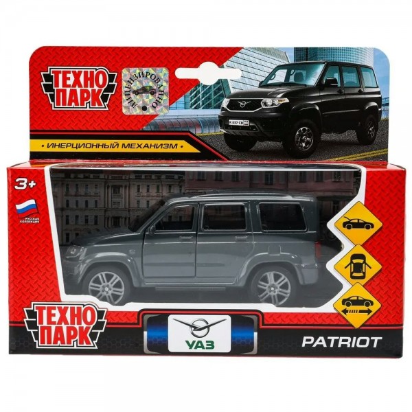 Технопарк Игрушка   Машина. UAZ patriot/12 см, металл, инерционная SB-17-81-UP-GY-WB Китай