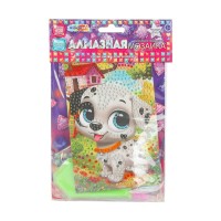 Мозаика алмазная на картоне 10х15 Долматинец частичная выкладка АМ10х15-113782 МультиАрт