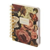 Книжка записная 120 листов А6 линия, в точку, гребень Art journal Lush Bouquet бежевая бумага, с разделителями, 80г/м2 3-568/15 Bruno Visconti 16/96