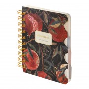 Книжка записная 120 листов А6 линия, в точку, гребень Art journal Гранат бежевая бумага, с разделителями, 80г/м2 3-568/16 Bruno Visconti 16/96