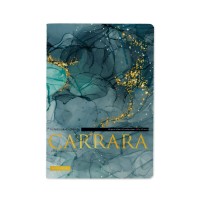 Тетрадь 40 листов А5 клетка Carrara bright матовая ламинация софт-тач, фольга золото, бежевая бумага, 70г/м2 7-40-001/183 Bruno Visconti 24/6