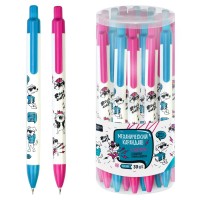 Карандаш механический 0,5мм Коты и собаки НВ цветной корпус ассорти 61369 Феникс 30/180/1080