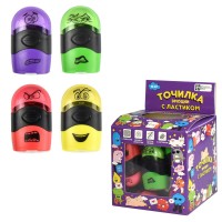 Точилка пластиковая 1 отверстие с контейнером Смайлики 3,6х2,5х6,2см ассорти 64549 Феникс 18/432 Точилка пластиковая 1 отверстие с контейнером Смайлики 3,6х2,5х6,2см ассорти 64549 Феникс 18/432