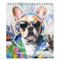 Скетчбук 30 листов А5 168х195 гребень Бульдог жесткая подложка, тиснение фольгой, 160г/м2 70486 Феникс 5/25 Скетчбук 30 листов А5 168х195 гребень Бульдог жесткая подложка, тиснение фольгой, 160г/м2 70486 Феникс 5/25