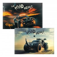 Папка конверт на кнопке A4 Road beast ассорти 63510 ErichKrause