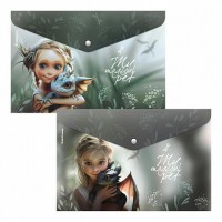 Папка конверт на кнопке A4 Magic pet ассорти 63509 ErichKrause