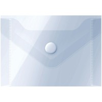 Папка конверт на кнопке А7 74х105, 150мкм прозрачная, бесцветная ММ-31722 Стамм 20/200 370527