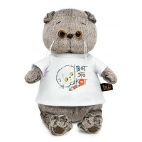 Budi Basa Игрушка  МультСериал Кот Басик Baby в футболке с принтом. Вот это кот/мягкая, 19 см Ksm19-003 Россия