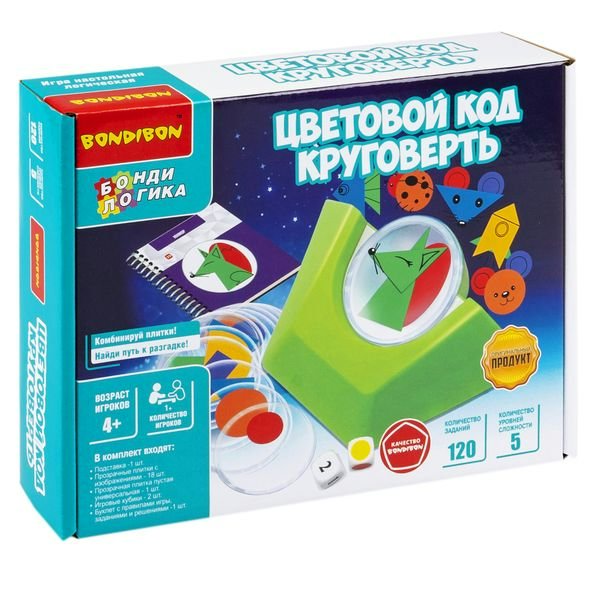 BONDIBON Игра  БондиЛогика Цветовой код. Круговерть ВВ6108 Китай